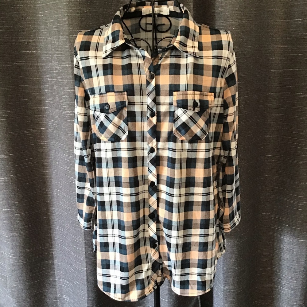 Anthropologie Eden & Olivia Plaid Button Up